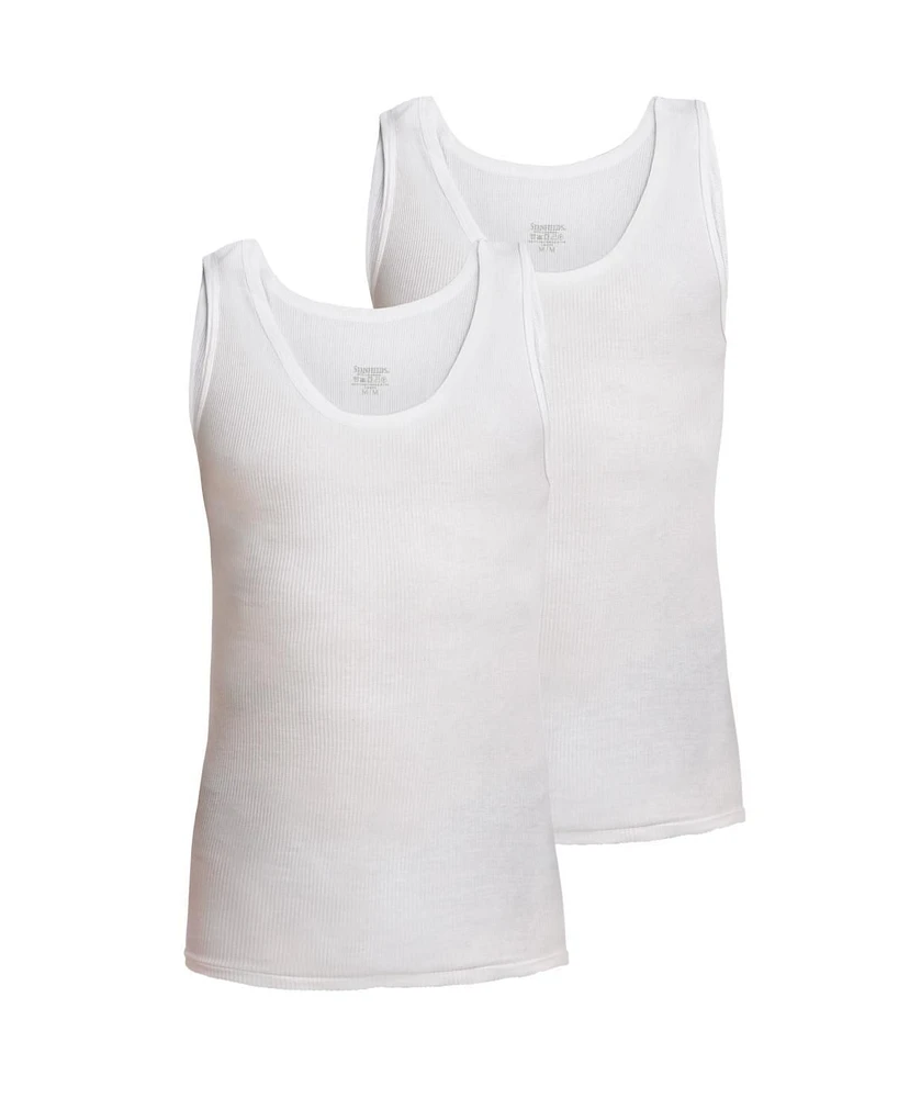 Stanfield's Men's Premium 100% Cotton Athletic Tank Undershirt - 2 Pack