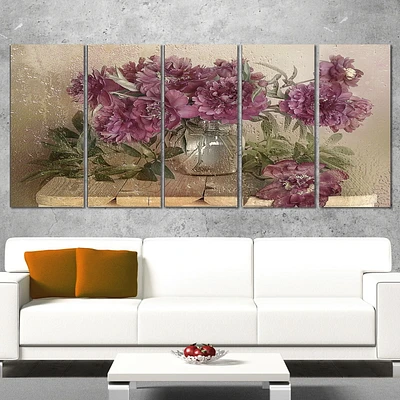 Design Art Bouquet of Pink Peonies Floral Canvas Art Print
