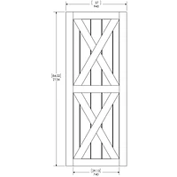 Wood & Hart 37" Magnolia Unfinished Knotty Pine Barn Door