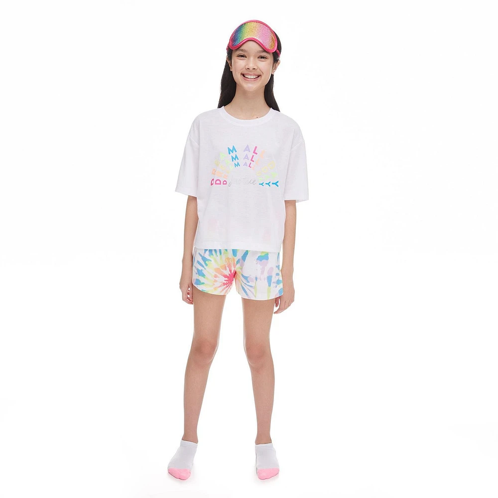 Ensemble 3 pièces avec short et masque Justice pour filles