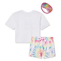 Ensemble 3 pièces avec short et masque Justice pour filles