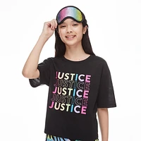 Justice Girls' Short with Mask 3-Piece Set