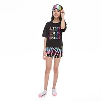 Justice Girls' Short with Mask 3-Piece Set