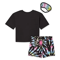 Justice Girls' Short with Mask 3-Piece Set