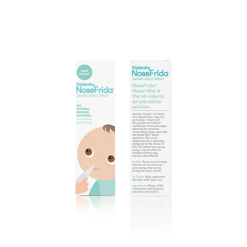 Frida Baby - NoseFrida Saline Snot Spray Spray nasal salin pour adoucir les voies nasales à utiliser avant NoseFrida The SnotSucker 20 ml