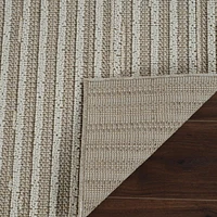 Rug Branch Hogar Striped Indoor Outdoor Area Rug, Brown Cream, Modern - Living Room, Bedroom, Dining Room, and Kitchen<br>