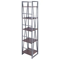 Isa 5-Tier Shelf Graphite and Walnut