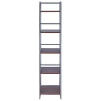 Isa 5-Tier Shelf Graphite and Walnut