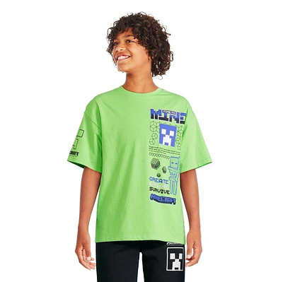 T-shirt à imprimé graphique Minecraft pour garçons