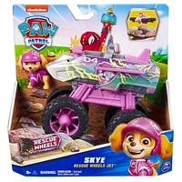 PAW Patrol: Rescue Wheels Skye’s Jet, Toy Truck with Transformation into Jet-Mode and Collectible Action Figure, Kids Toys for Boys & Girls Ages 3+, Skye’s Jet