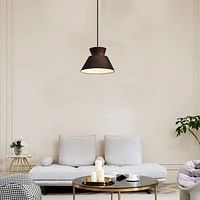 Novogratz x Globe Madison 2-Light Chandelier, Black Fabric Shade