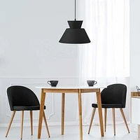 Novogratz x Globe Madison 2-Light Chandelier, Black Fabric Shade