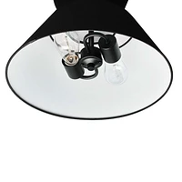 Novogratz x Globe Madison 2-Light Chandelier, Black Fabric Shade