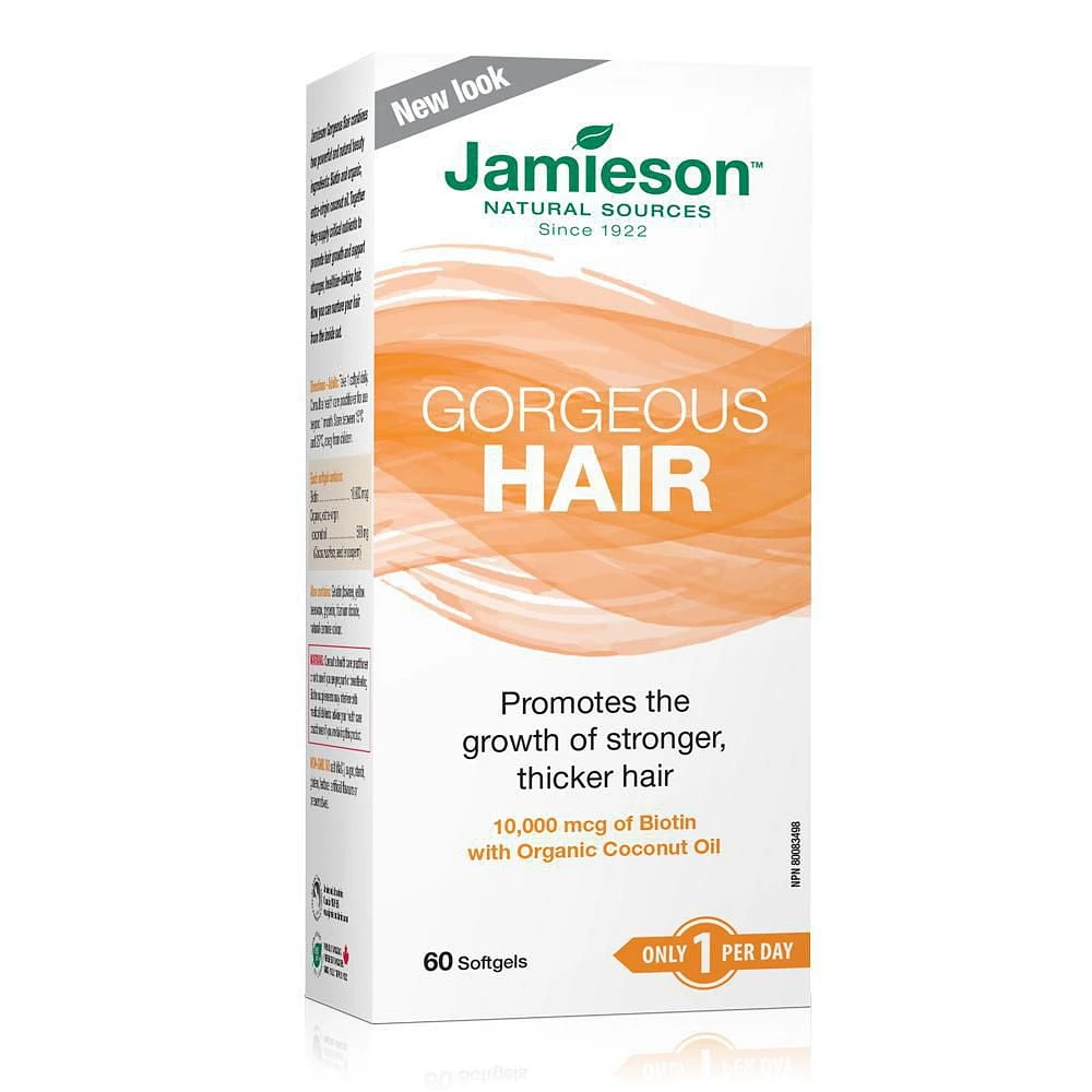 Jamieson Gorgeous Hair Softgels, 60 Softgels