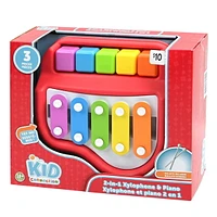 Kid connection 2-in-1 Xylophone & Piano 3 Pieces, Two instruments in one!