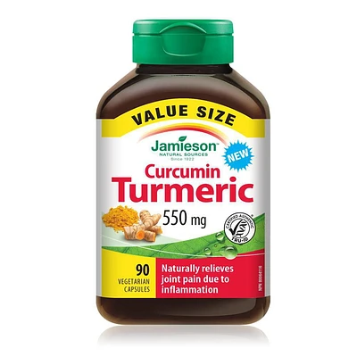 Jamieson Curcumine Curcuma 550 mg Format Économique 90 Capsules Végétales