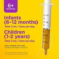 Zarbee's Baby Immunity Syrup, Zinc, Honey-Free, Immune System Support, Sweetened with Agave, 59 mL