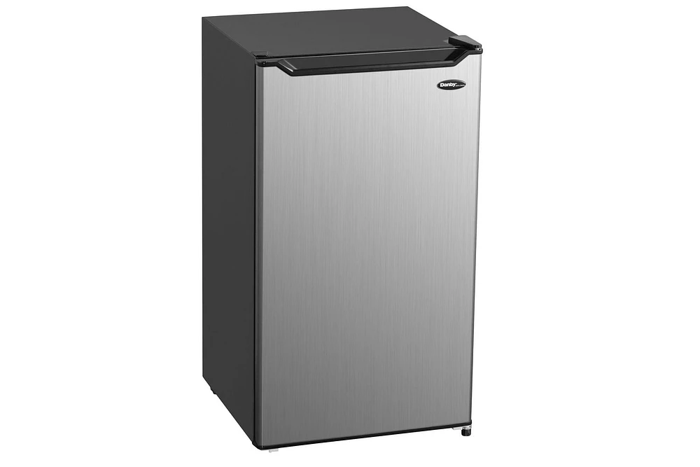 Danby Diplomat 4.4 Cubic Foot  Mini Fridge - Stainless Look With Chiller Section