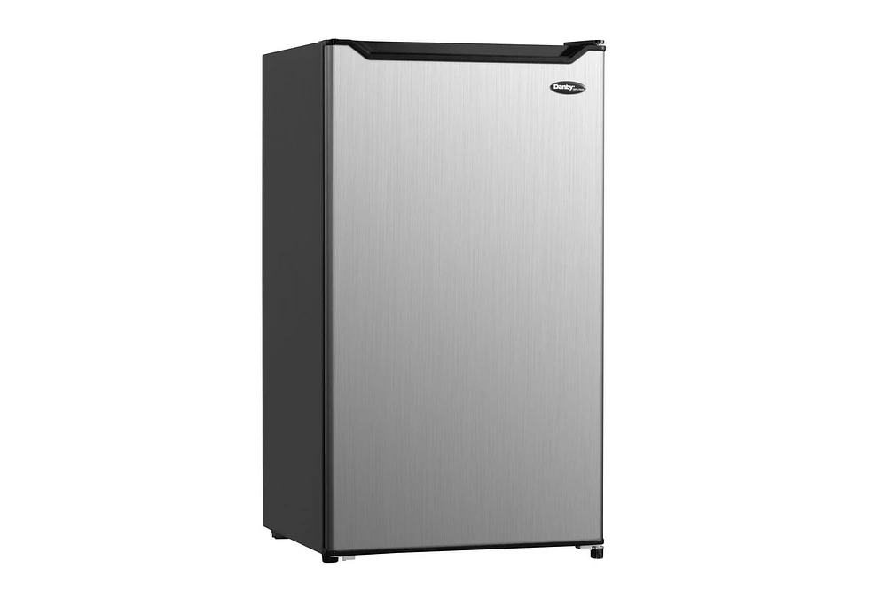 Danby Diplomat 4.4 Cubic Foot  Mini Fridge - Stainless Look With Chiller Section