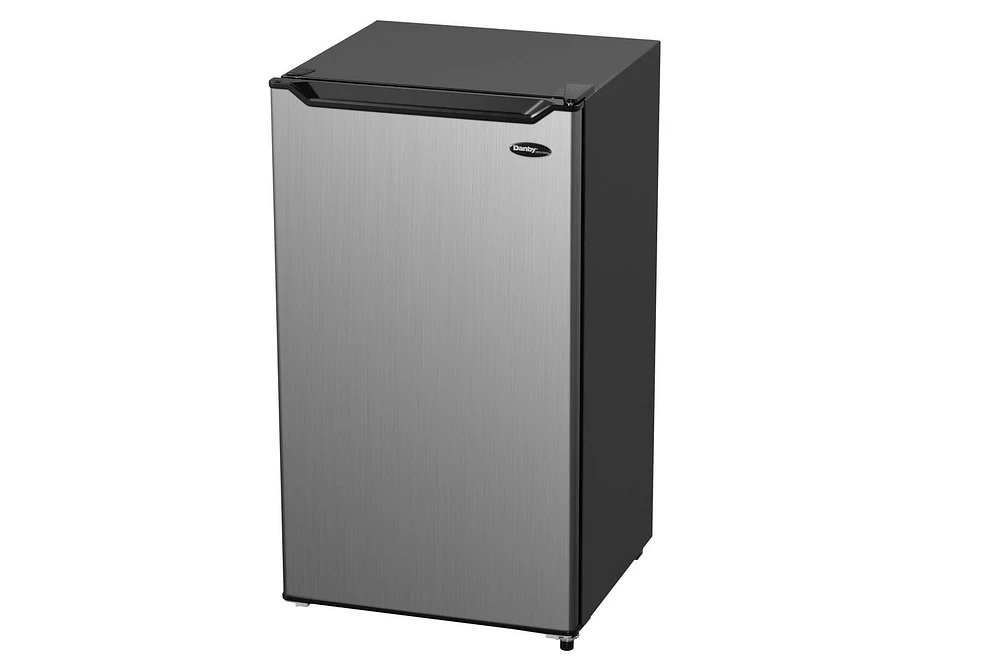 Danby Diplomat 4.4 Cubic Foot  Mini Fridge - Stainless Look With Chiller Section