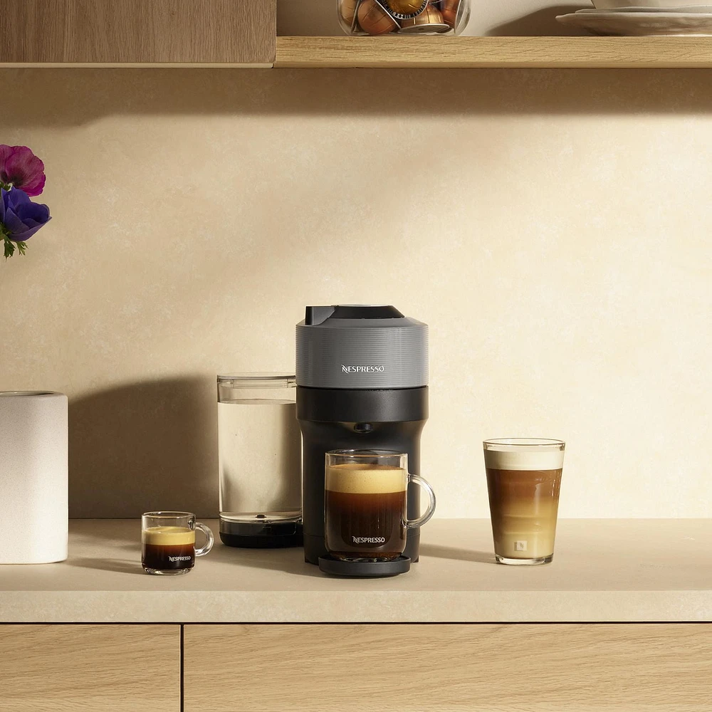 Nespresso Vertuo Pop+ Coffee Machine by Breville, Dark Grey, Small machine. Big Taste.