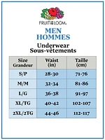 Caleçons pour hommes de Fruit of the Loom, paq. de 6 Tailles: P à TG