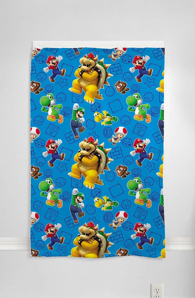 Super Mario "Brick Brothers" Room Darkening Drapes-pair