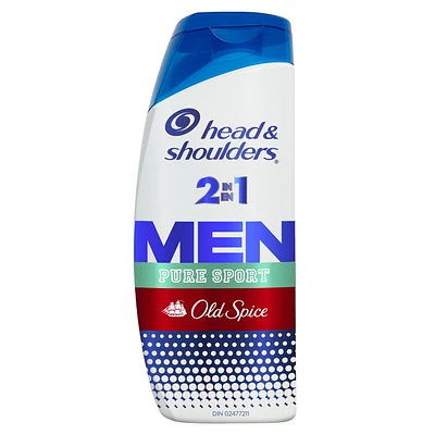 Head & Shoulders Old Spice Pure Sport 2-in-1 Anti-Dandruff Shampoo + Conditioner for Men, 613ML