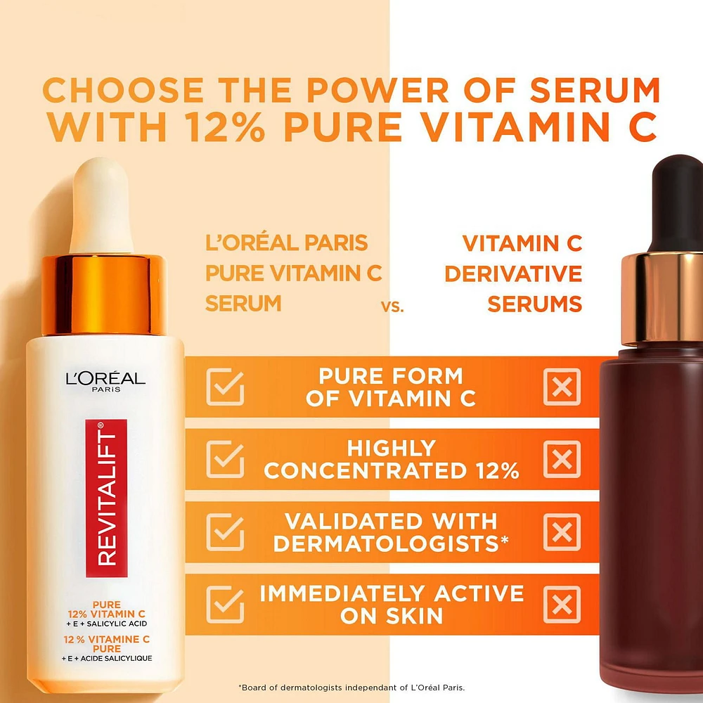 L'Oréal Paris Sérum illuminateur 12% Vitamine C Pure+E Sérum illuminateur, 30 mL