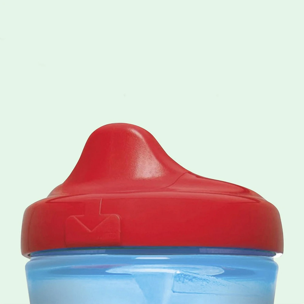 NUK Sesame Street Active Hard Spout Sippy Cup, 10 oz, Blue & Red, 2-Pack