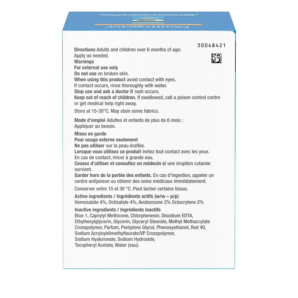 Gel-crème Neutrogena Hydro Boost avec FPS 25 à large spectre contre les rayons UVA et UVB, crème hydratante à base d’acide hyaluronique et d’antioxydant sans huile, non comédogène 47 ml