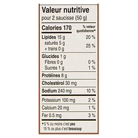 Saucisses de porc à déjeuner naturelles entièrement cuites Maple Leaf 300 g