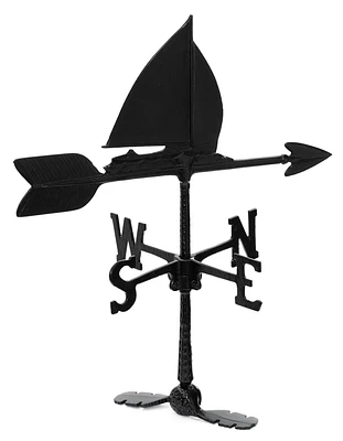 Klassen Bronze Sailboat Cast Aluminum Weathervane, Black