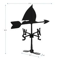 Klassen Bronze Sailboat Cast Aluminum Weathervane, Black