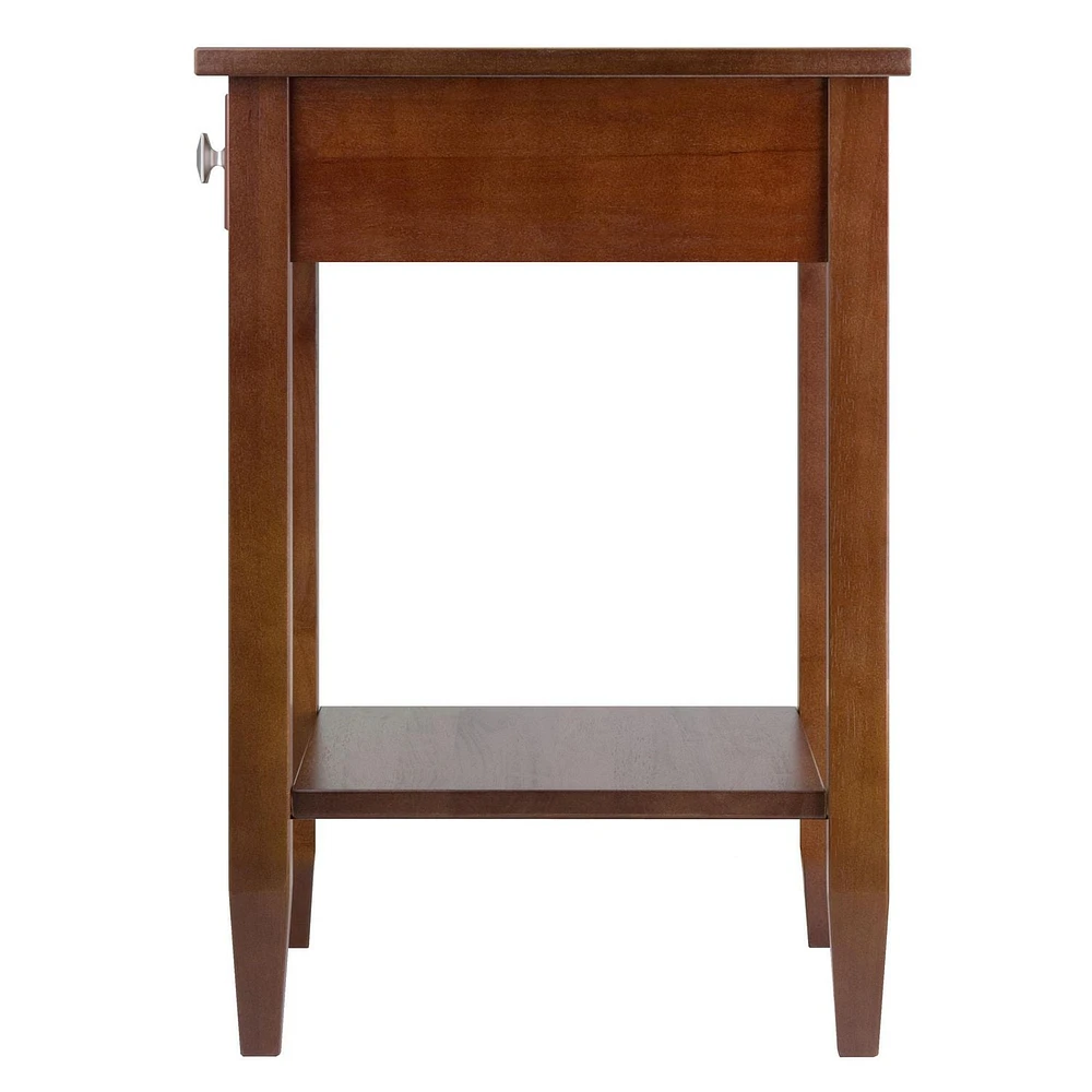 Winsome Richmond End Table Tapered Leg in Walnut finish - 94118