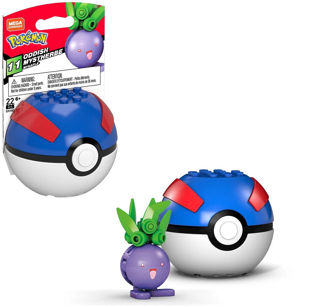 Mega Pokemon Oddish Construction Set- 22 Pieces