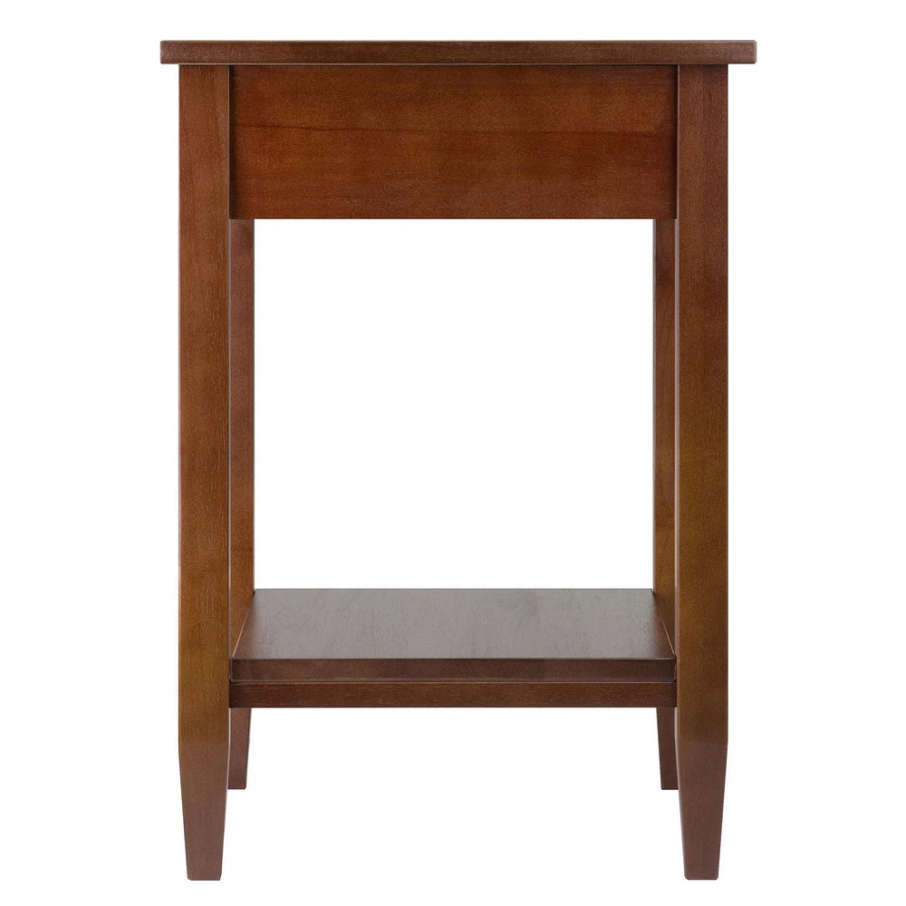 Winsome Richmond End Table Tapered Leg in Walnut finish - 94118