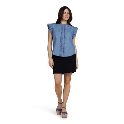 CHAPS  RUFFLE SHIRT