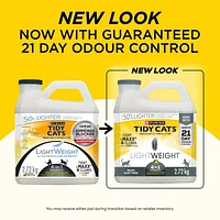 Tidy Cats Poids Plume Puissance 4 en 1 Multichat, Litière Agglomérante pour Chats 2,72 kg 2,72 kg