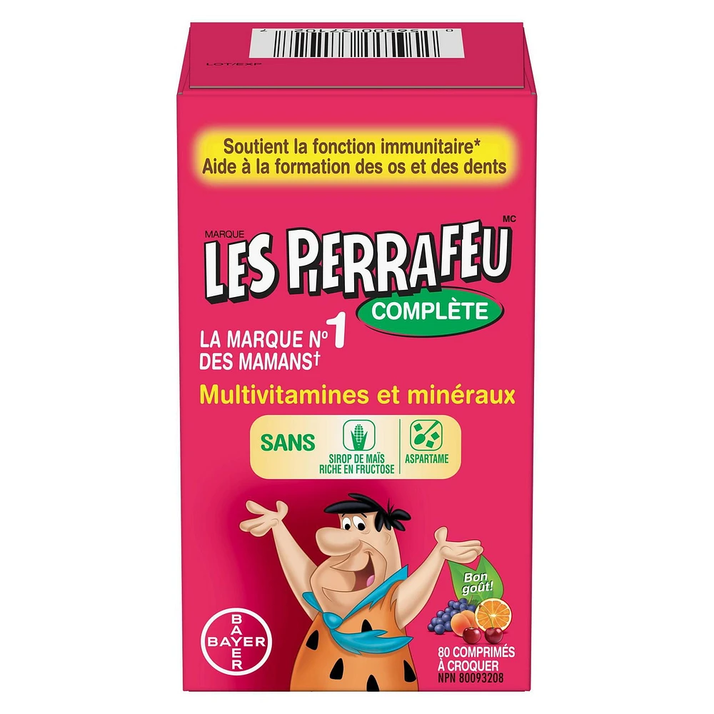 Comprimés multivitamines complètes à croquer Les Pierrafeu 80 comprimés à croquer