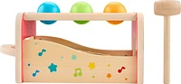 Fisher-Price Wooden Pound & Tap Bench Xylophone Toddler Musical Instrument Toy, 6 Wood Pieces, Ages 18 -24 Months