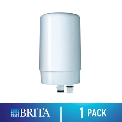 Brita On Tap Faucet Water Filter System Replacement Filters, White, 1 Count, BPA-Free faucet system filter