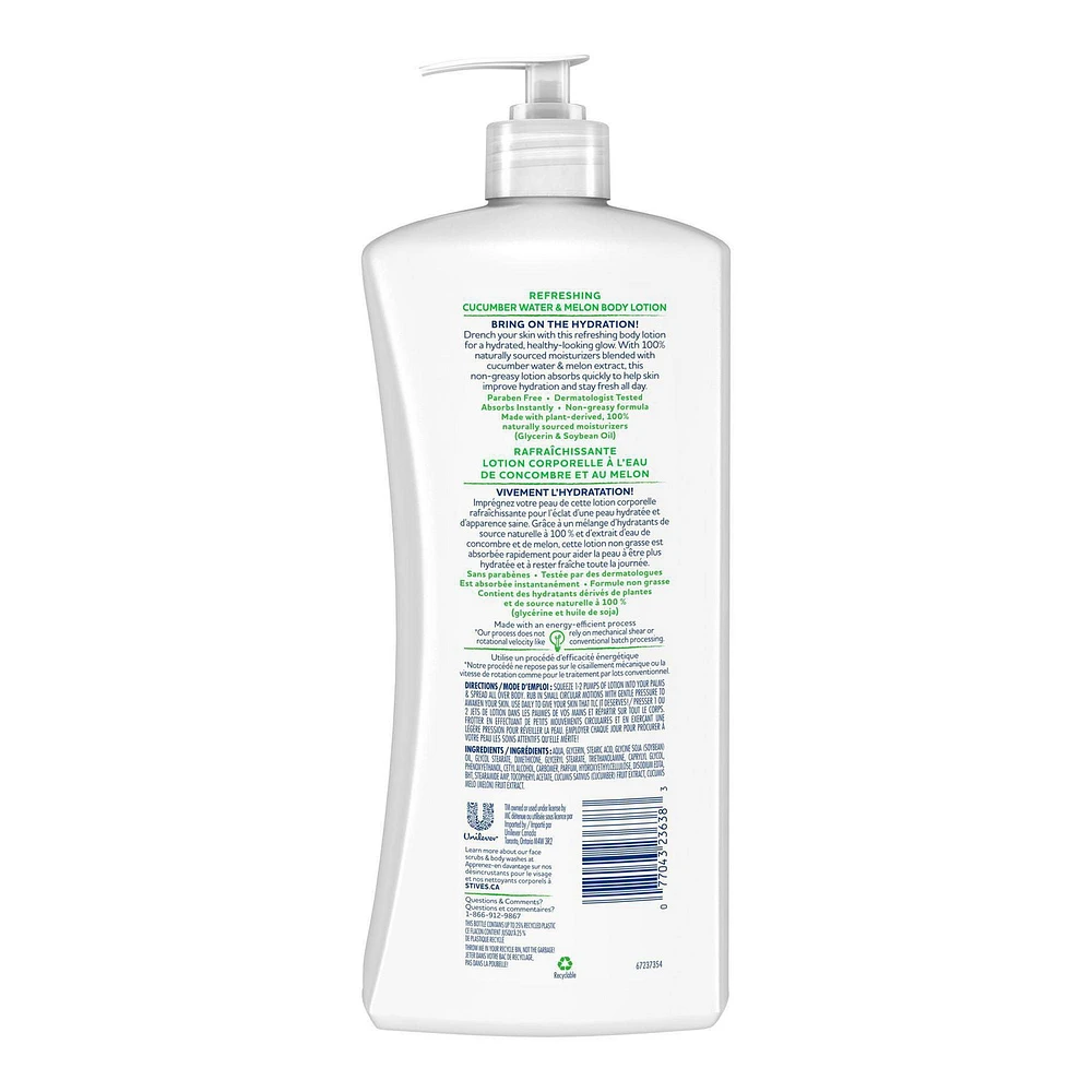 St Ives Cucumber Water & Melon Body Lotion, 600 ml Body Lotion