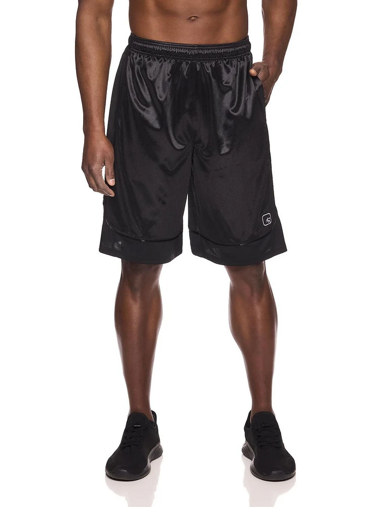 AND1 Men's All Courts Premium Solid Basketball Shorts