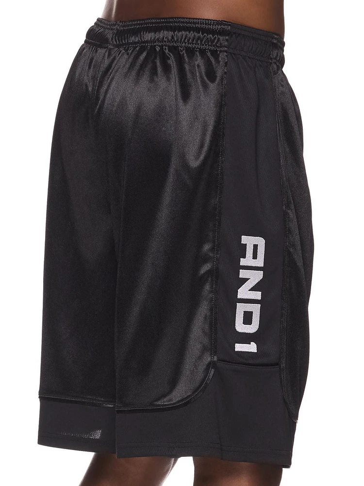 AND1 Men's All Courts Premium Solid Basketball Shorts