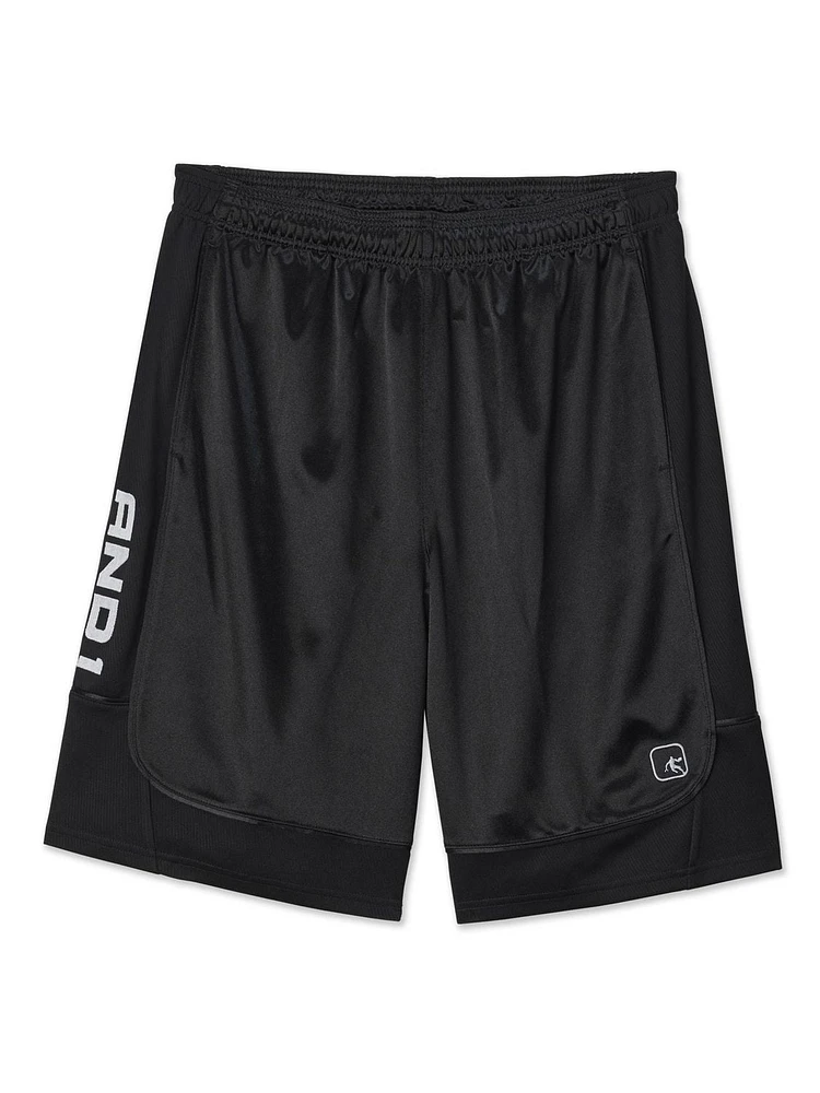 AND1 Men's All Courts Premium Solid Basketball Shorts