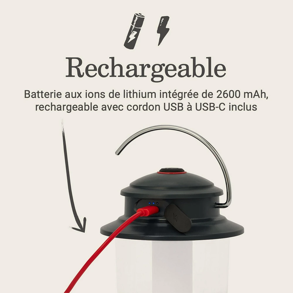 Coleman Classic Recharge 400 Lumens LED Lantern, 2600 mAh Lithium-ion