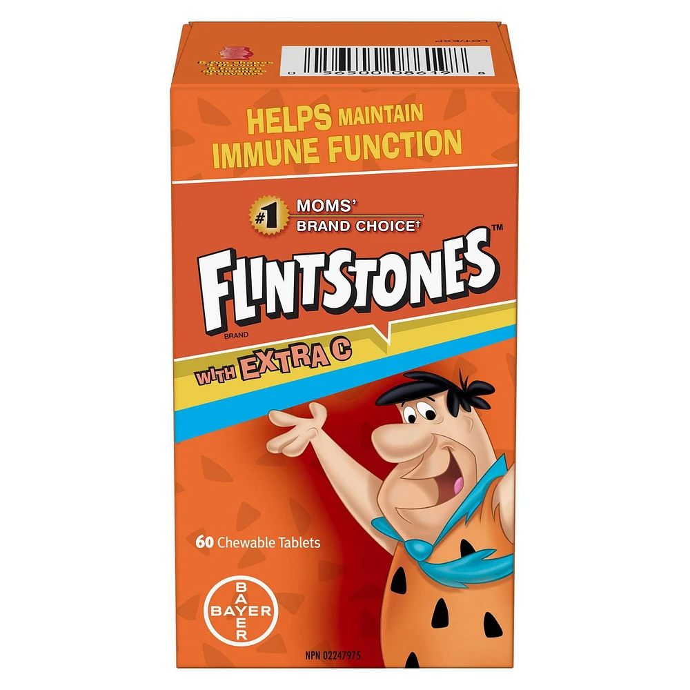 Flintstones with Extra C Multivitamins Chewable Tablets, 60 Chewable Tablets