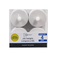 Mainstays 4PK LED Tealights, Pack of 4