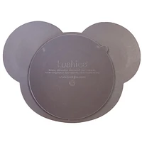Assiette en silicone - gris foncé